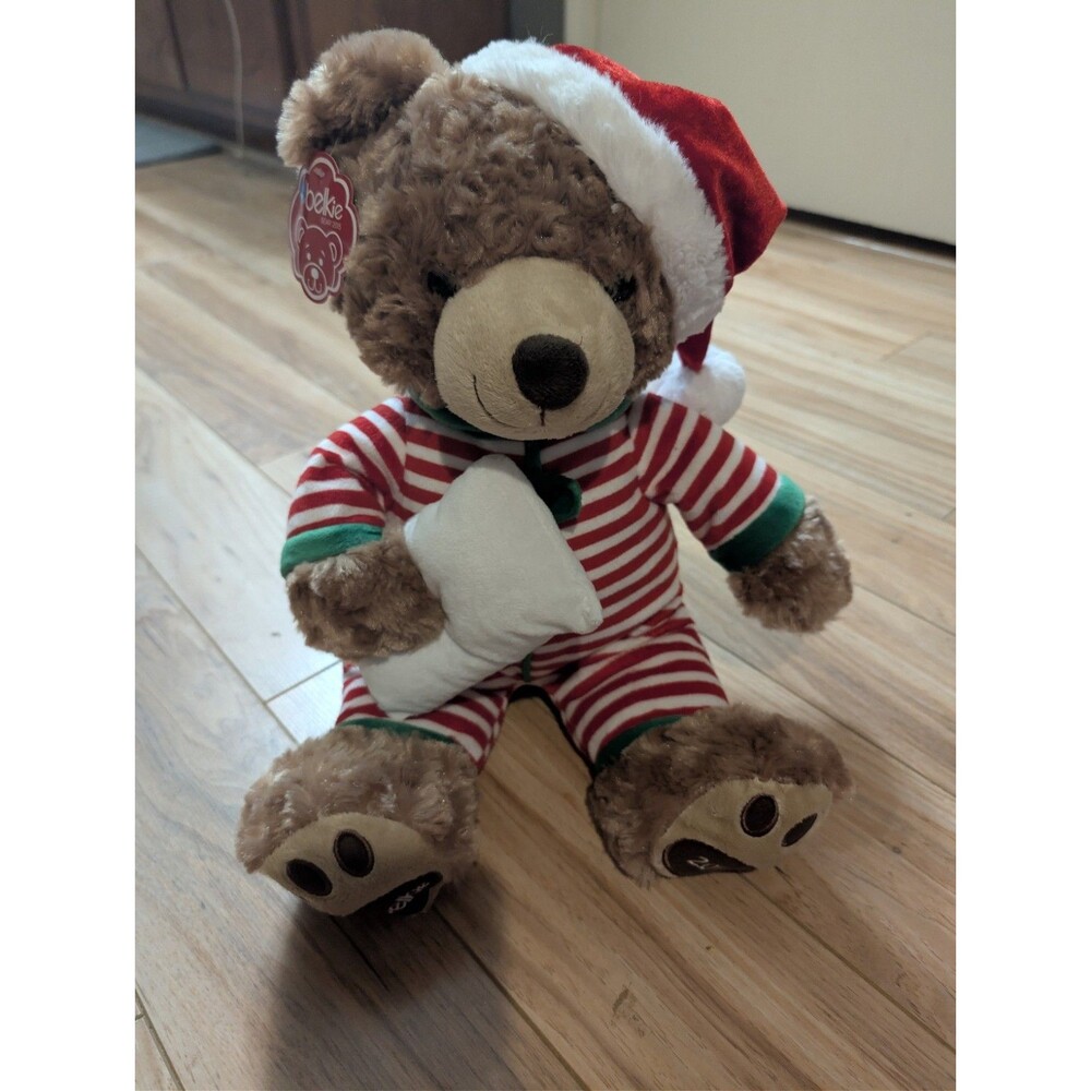 NWT 2015 Belkie Bear Christmas Plush Belk Santa Pajamas Teddy Stuffed Animal 14"
